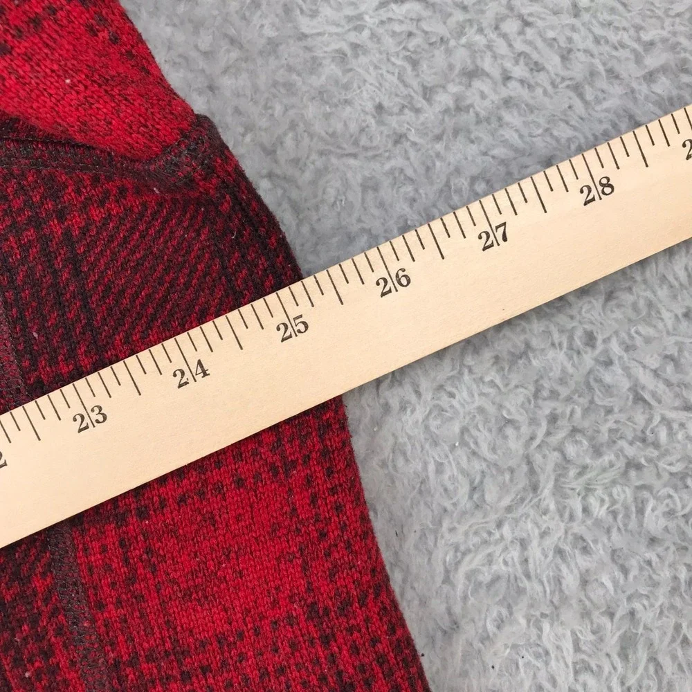 The North Face Novelty Gordon Lyons 1/4 Zip Fleece Pullover Mens XL Red Plaid